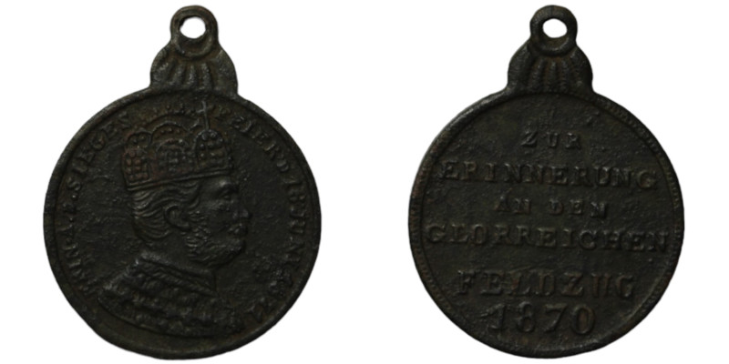 Wilhelm I. of Prussia. Medal. "Zur Erinnerung an den glorreichen Feldzug von 187...