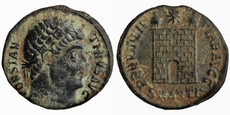 Constantinus I. (307-337 AD). Follis. Antioch. Obv: CONSTANTINVS AVG. laureate b...