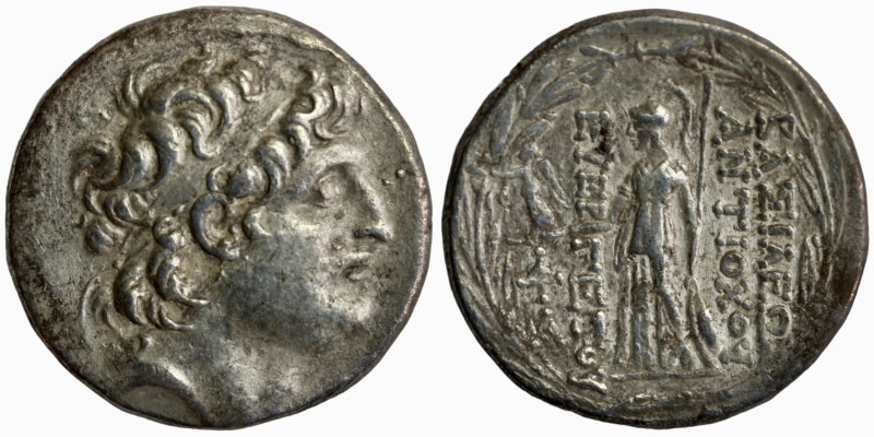 Antiochos VII. Euergetes. (138-129 BC) AR Tetradrachm. Antioch. Obv: diademed he...