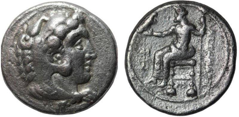 Alexander the Great. (336-323 BC) AR Tetradrachm. Obv: head of Alexander the gre...