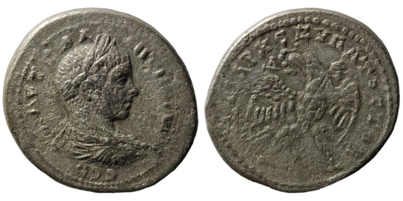 Elagabal. (218-222 AD). Billon Tetradrachm. Antioch. Obv: laureate bust of Elaga...