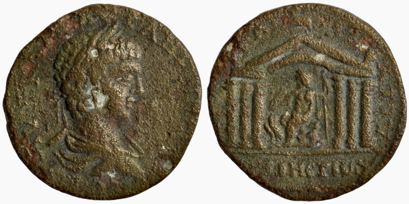 Caracalla. (198-217 AD). Æ Bronze. Seleucis and Pieria. Antioch. Obv: laureate b...