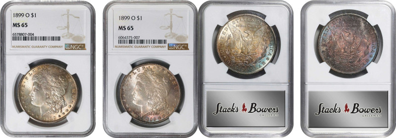 Lot of (2) 1899-O Morgan Silver Dollars. MS-65 (NGC).

PCGS# 7260. NGC ID: 256...