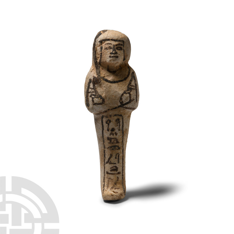 Egyptian White Faience Shabti for Khaemwaset
Ramesside Period, 19th-20th Dynast...