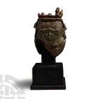 Egyptian Bronze Sistrum Handle Finial