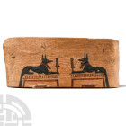 Egyptian Wooden Shabti Box Lid
