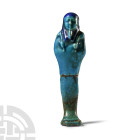 Egyptian Blue Faience Shabti