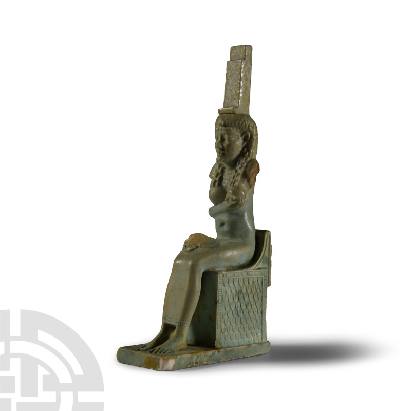 Very Large Egyptian Figure of Isis Seated on a Throne
26th Dynasty, 664-525 B.C...