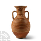 Greek Attic-Geometric Ceramic Neck Amphora