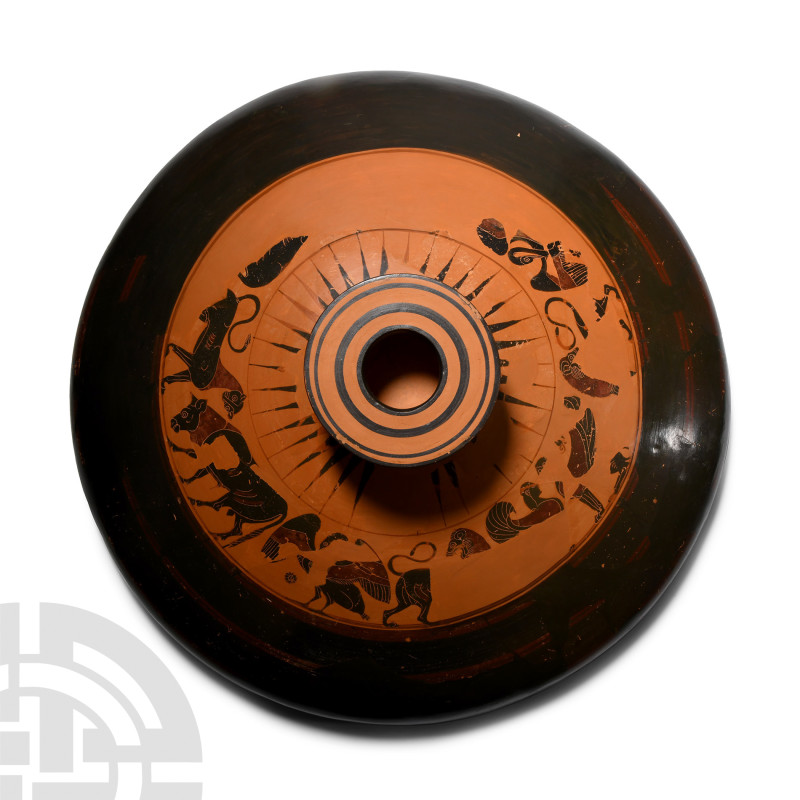 Huge Corinthian Black-Figure Lekanis Lid
6th century B.C. An extremely large Co...
