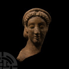 Greek Terracotta Head Fragment