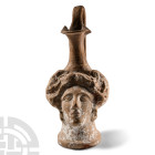 Greek Canosan Terracotta Anthropomorphic Oinochoe