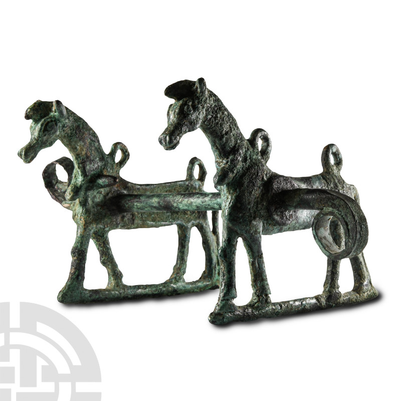 Luristan Bronze Horse Bit with Horses
11th-8th century B.C. The cheekpieces for...