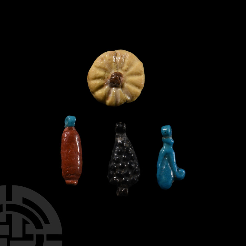 Egyptian Faience Amulet Collection
New Kingdom, 1550-1070 B.C. Comprising: blac...