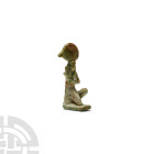 Egyptian Faience Amulet of Souls of Pe and Nekhem