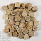 Egyptian Limestone Floral Inlay Group