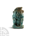 Egyptian Faience God Bes Amulet