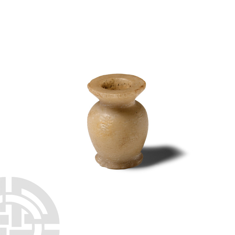 Egyptian Alabaster Cosmetic Vessel
Middle Kingdom, 12th Dynasty, circa 1985-177...