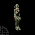Egyptian Bronze Seated Harpocrates Figure