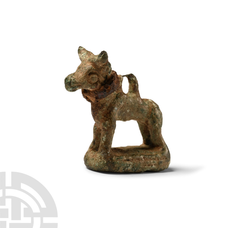 Greek Bronze Dog Seal with Animal Matrix
8th-6th century B.C. Comprising a quad...