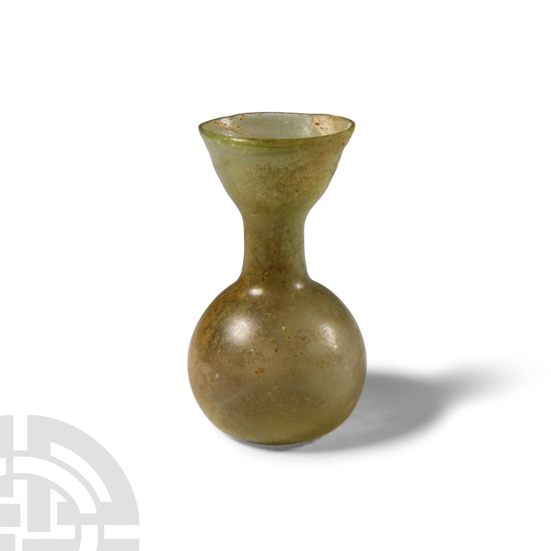 Roman Pale Green Glass Vessel
4th-5th century A.D. In yellow-greenish transluce...