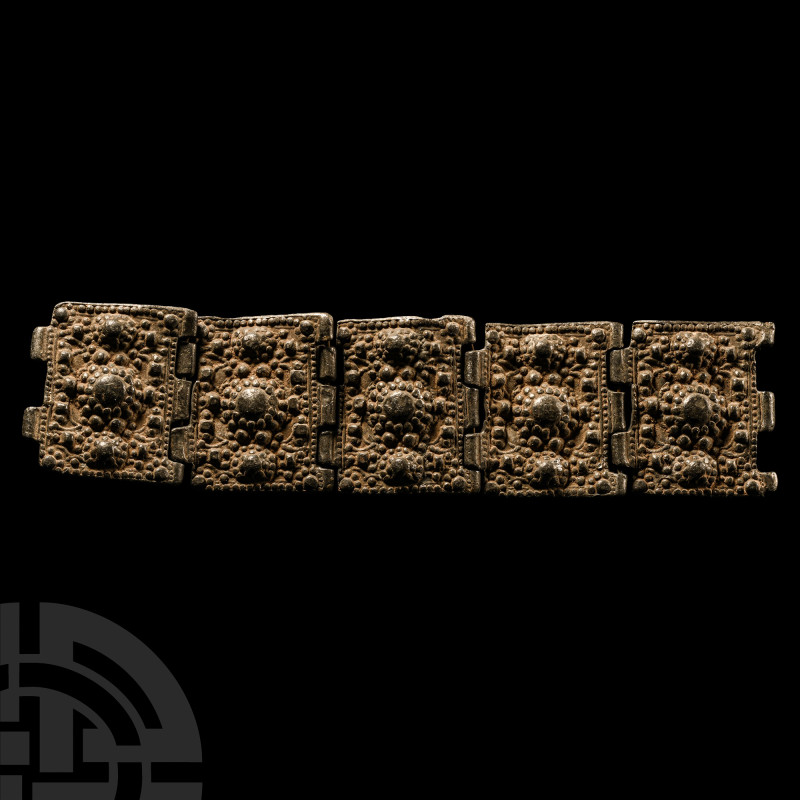 Byzantine Bronze Segmented Strap
10th-15th century A.D. Comprising five hinged ...