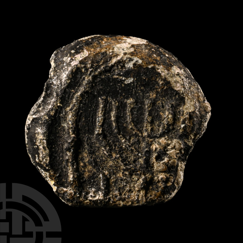 Jewish Lead Sealing with Menorah
Circa 4th century A.D. or earlier. Impressed m...