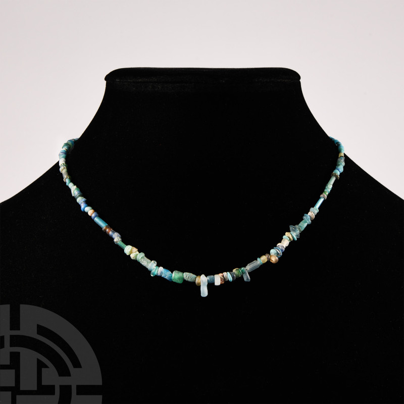 Western Asiatic Mixed Blue Glass Bead Necklace String
1st millennium B.C. and l...