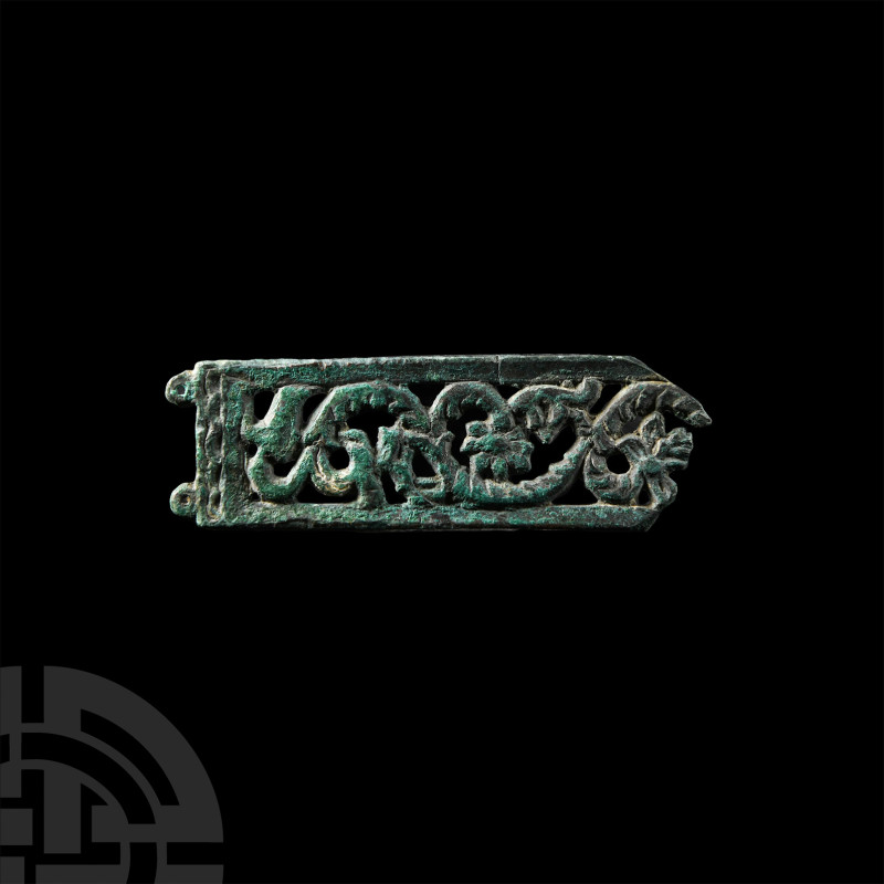 Eastern Roman Tinned Bronze Composite Belt Mount
8th century A.D. Displaying op...