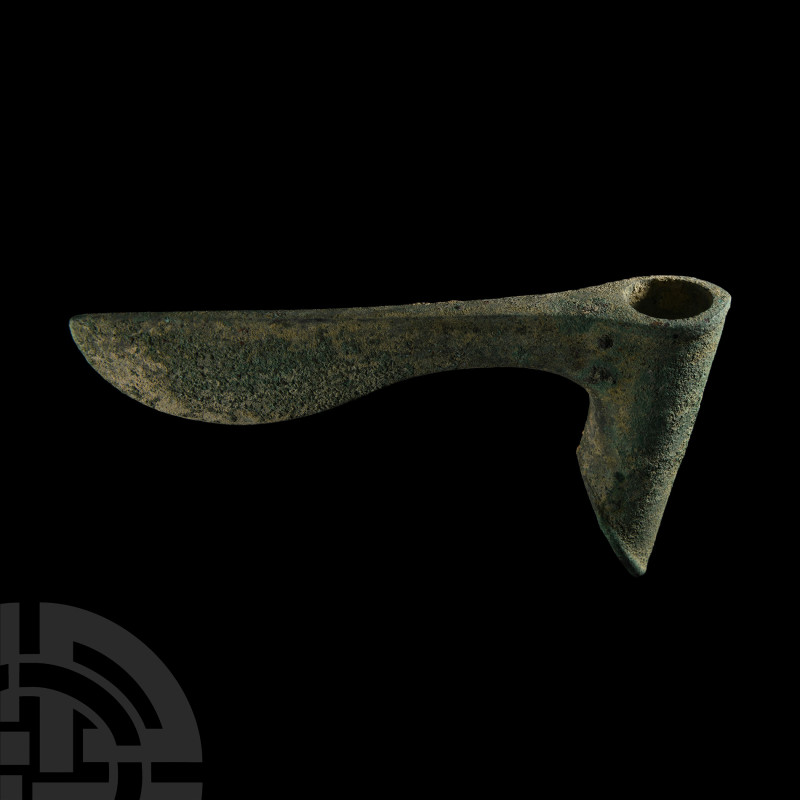 Luristan Sar-e Tabar Socketted Axehead
2nd millennium B.C. With plain cylindric...