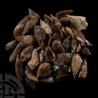 Stone Age Flint Leaf-Shaped Arrowhead Group