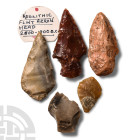 Stone Age English and French Arrowhead Collection