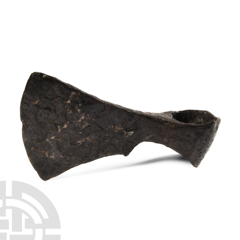 Finno-Ugrian Socketted Axehead
10th-13th century A.D. Hand-forged with triangul...