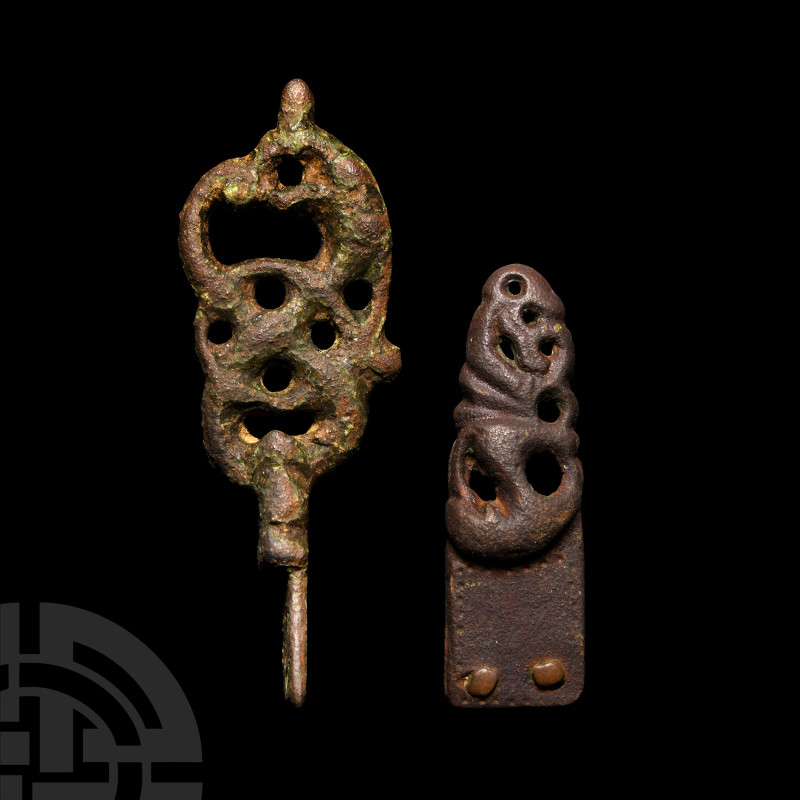 Viking Age Bronze Dragon Strap End Collection
9th-11th century A.D. Each with a...