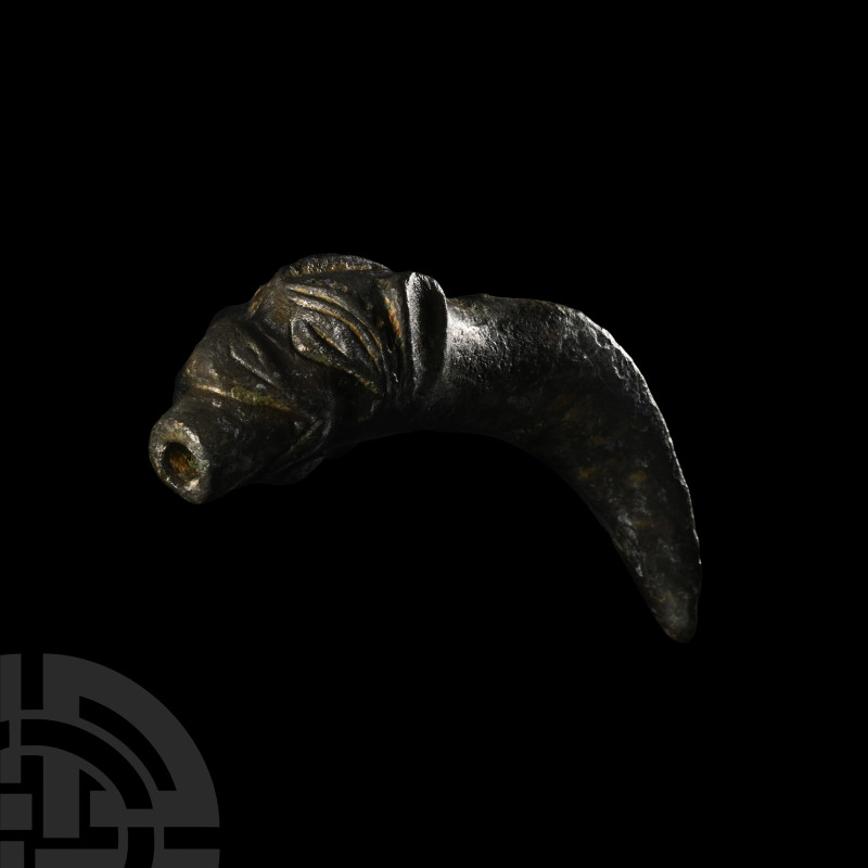 Medieval Bronze Priest's Laver Pouring Spout with Dog's Head
14th-15th century ...