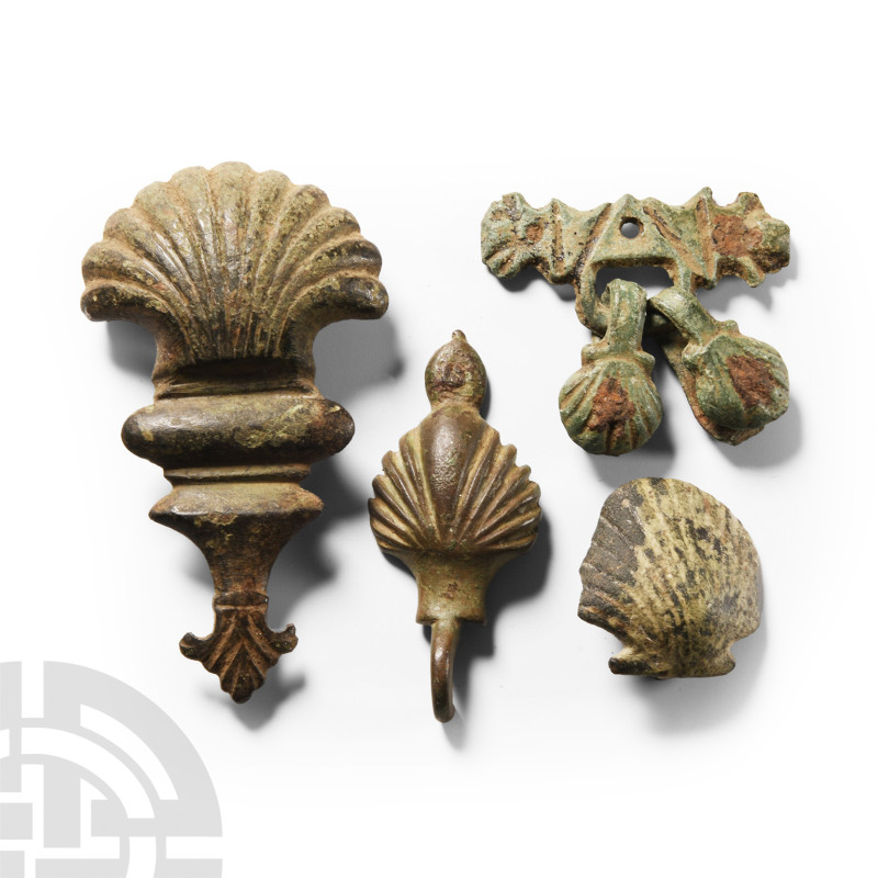 Medieval Bronze Scallop Shell Mount Collection
Circa 15th-16th century A.D. Mix...