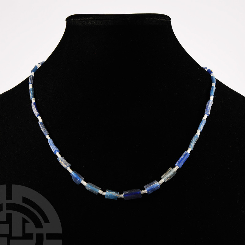 Blue Glass Bead Necklace String
20th century A.D. or earlier. Composed of gradu...