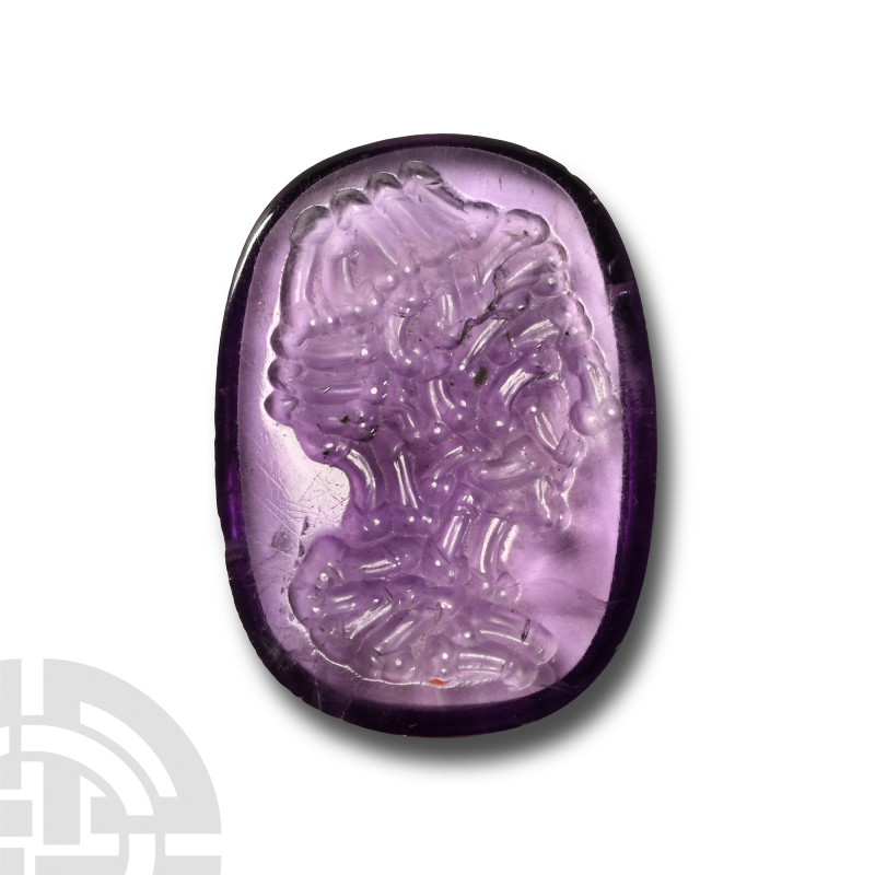 Amethyst Portrait Gemstone in Phallic Form
Late 18th-early 19th century A.D. Po...