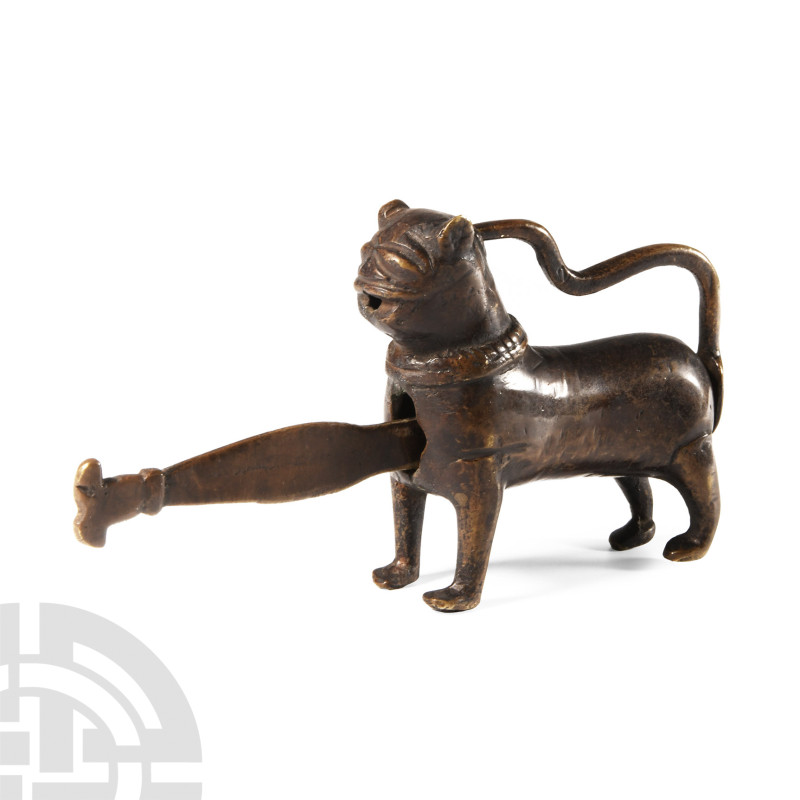 Post Medieval Bronze Lion Padlock
Late 19th-20th century A.D. With the tail for...