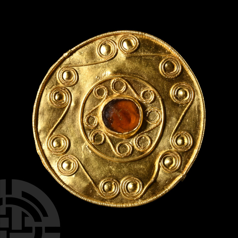 Eastern Greek Style Gold Brooch
20th century A.D. or earlier. With discoid body...