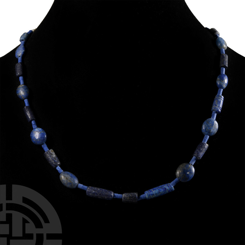 Bactrian Style Lapis Lazuli Bead Necklace String
20th century A.D. Restrung gro...