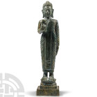 Cambodian Carved Green Stone Buddha