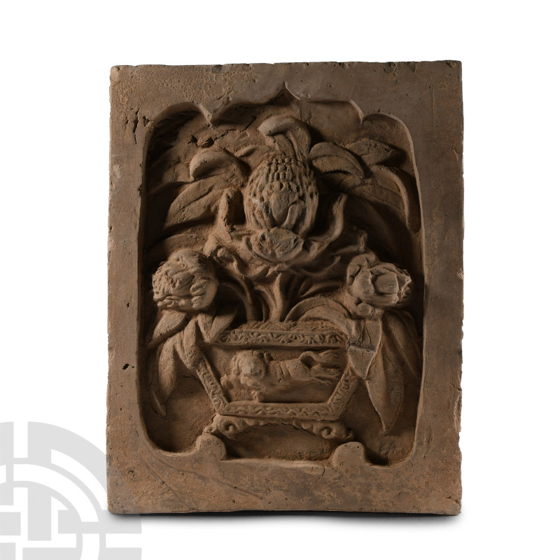 Chinese Song Temple Tile with Chrysanthemums
Song Dynasty, circa 960-1279 A.D. ...