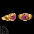 Gold Ring with Ruby