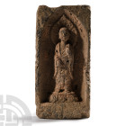 Chinese Northern Wei Brick with Standing Buddha