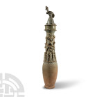 Large Chinese Song Glazed Granary Jar with Dragon