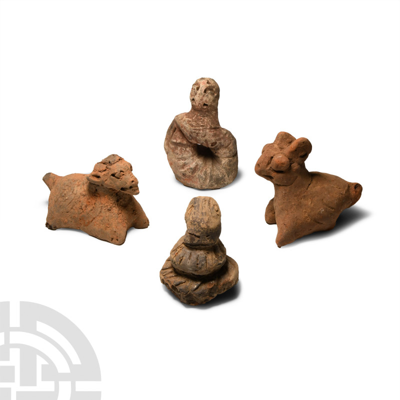 Chinese Han Ceramic Animal Figure Group
Han Dynasty, 206 B.C.-220 A.D. or later...