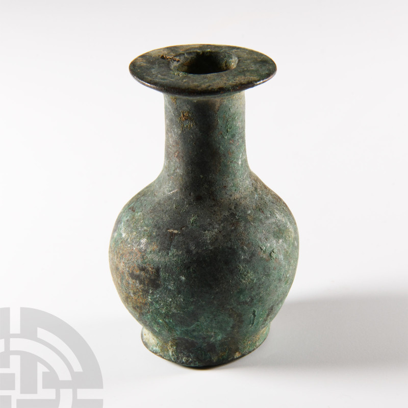 South East Asian Bronze Kohl Pot
18th-19th century A.D. With bulbous body and f...