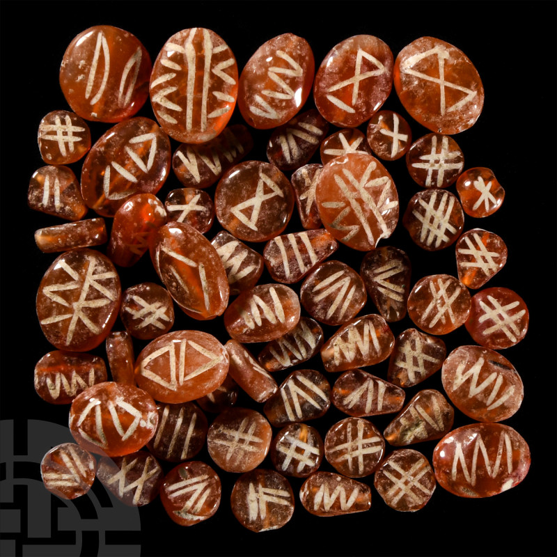 Indus Valley Etched Orange Carnelian Necklace Bead Group
Circa 2nd century B.C....