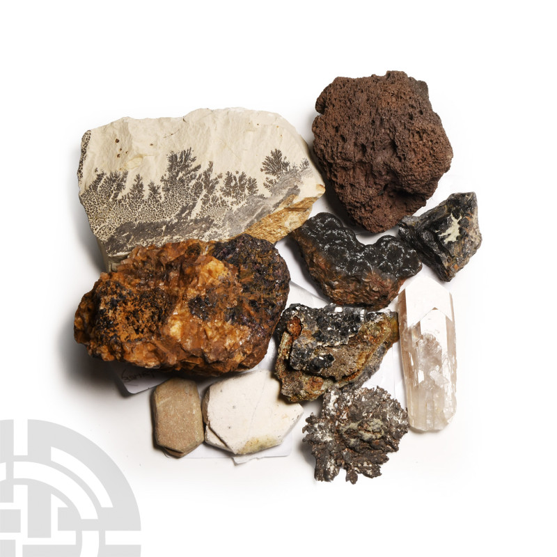 Natural History - Historic Mixed Mineral Collection
Comprising: sphalerite; bar...